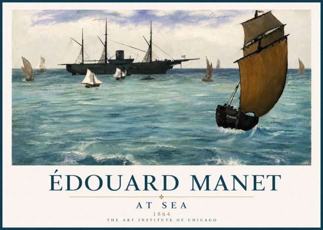 Édouard Manet At Sea No5 - Poster