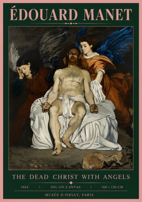 Édouard Manet The Dead Christ with Angels No5 - Poster