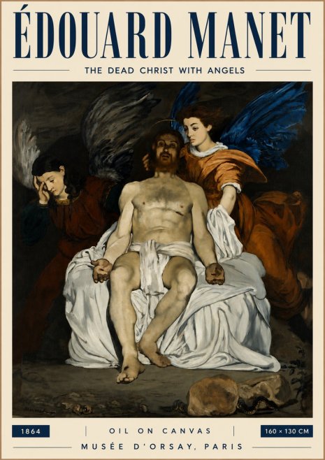 Édouard Manet The Dead Christ with Angels No6 - Poster