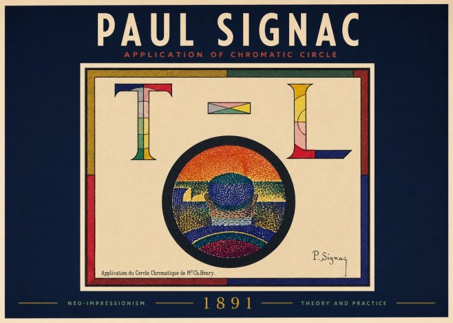 Signac Application of Chromatic Circle No4 - Poster