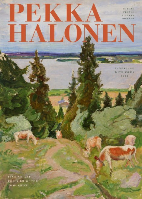 Pekka Halonen Landscape with Cows No3 - Poster