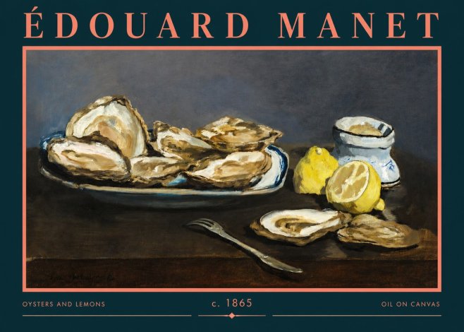 Édouard Manet Oysters and Lemons No2 - Poster