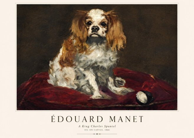 Édouard Manet A King Charles Spaniel No1 - Poster