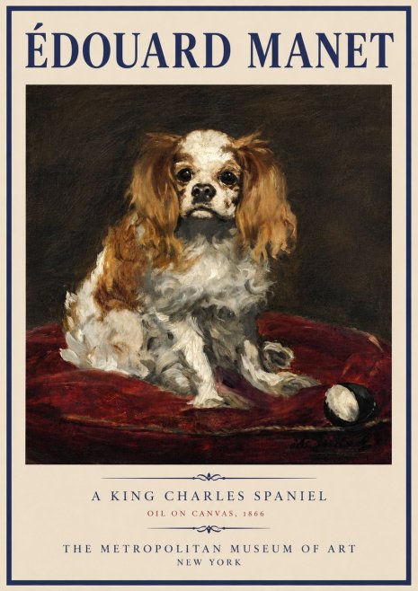 Édouard Manet A King Charles Spaniel No5 - Poster