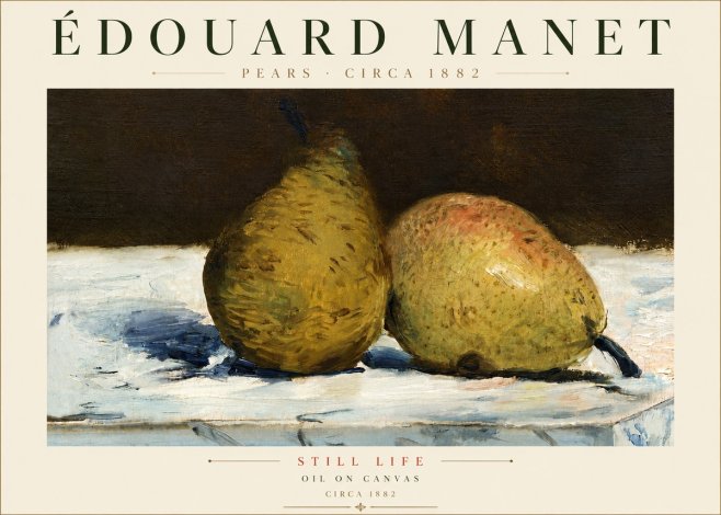 Édouard Manet Pears No4 - Poster