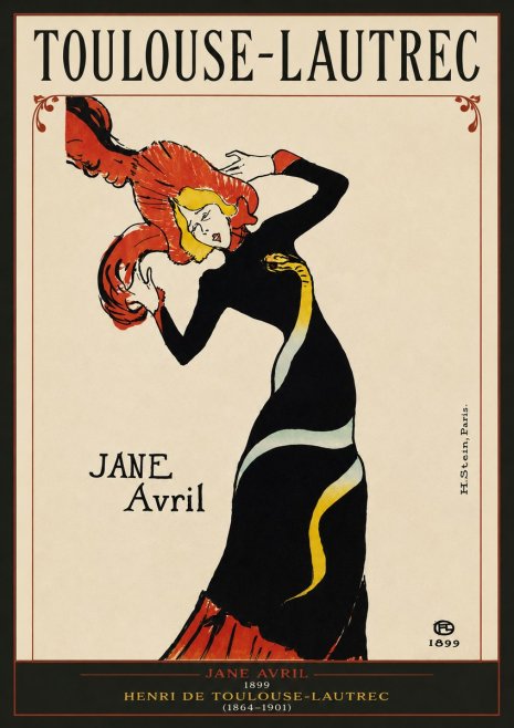 Toulouse-Lautrec Jane Avril I No4 - Poster
