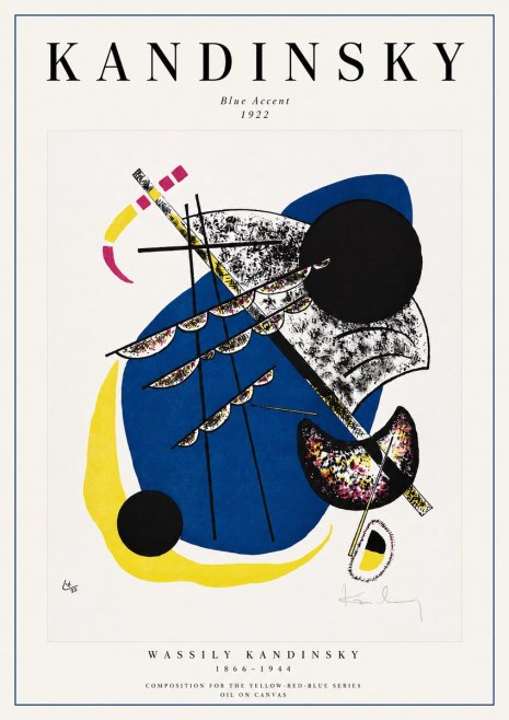 Kandinsky Blue Accent No2 - Poster