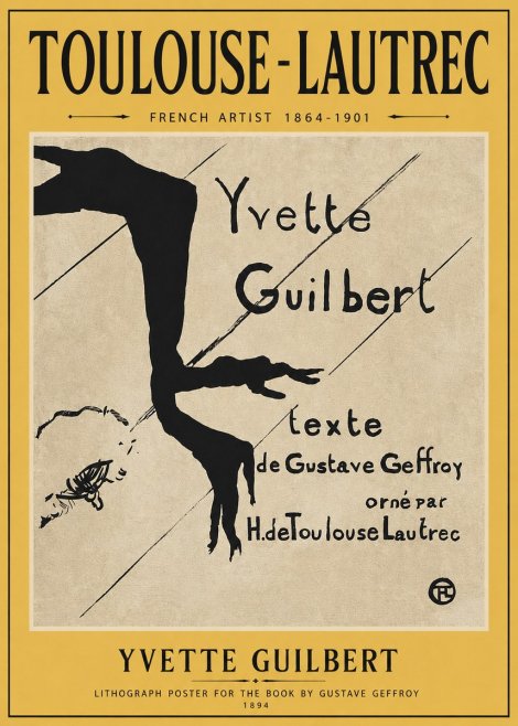 Toulouse-Lautrec Yvette Guilbert No4 - Poster