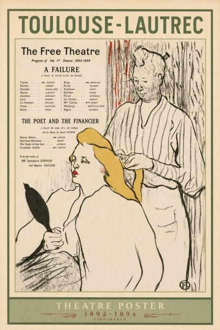 Toulouse-Lautrec Le Théâtre Libre - Une Faillite / Le Poète Et Le Financier No2 - Poster