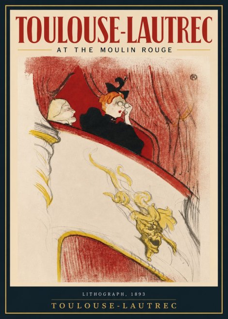 Toulouse-Lautrec At the Moulin Rouge I No2 - Poster