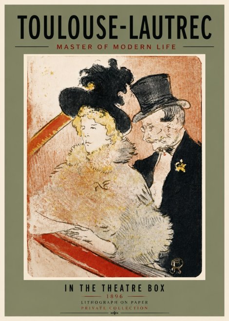 Toulouse-Lautrec In the Theatre Box No5 - Poster