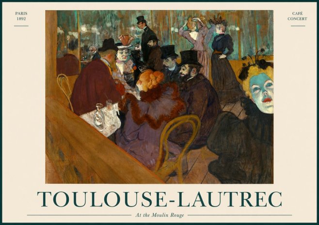 Toulouse-Lautrec At the Moulin Rouge IV No1 - Poster