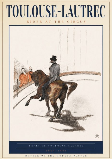 Toulouse-Lautrec Rider at the Circus No2 - Poster