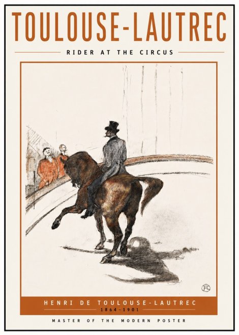 Toulouse-Lautrec Rider at the Circus No5 - Poster