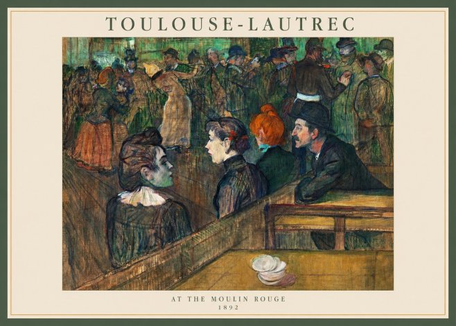 Toulouse-Lautrec At the Moulin Rouge V No1 - Poster