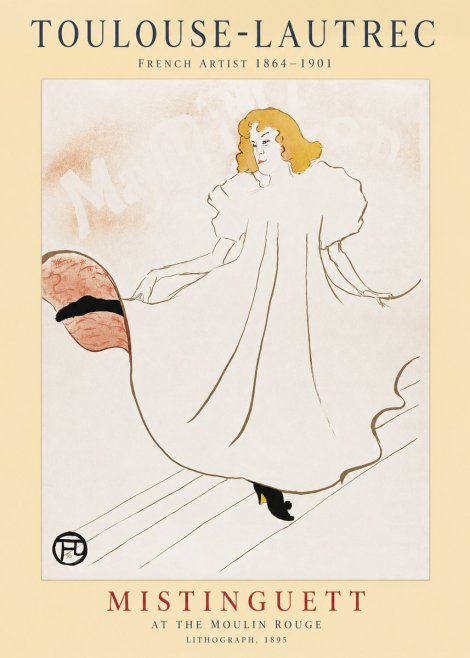 Toulouse-Lautrec Mistinguett at the Moulin Rouge No1 - Poster