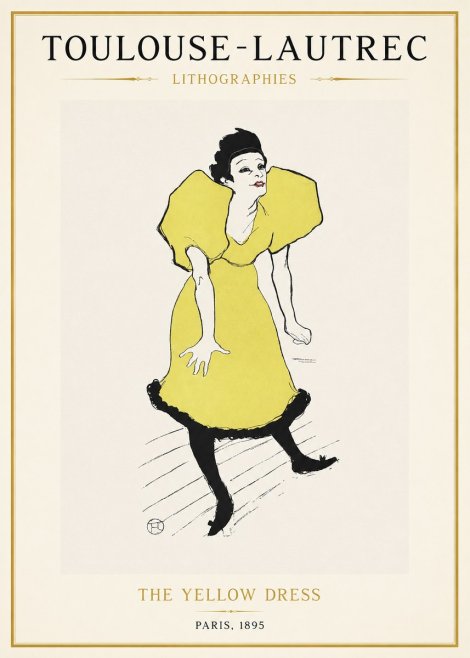 Toulouse-Lautrec The Yellow Dress No1 - Poster