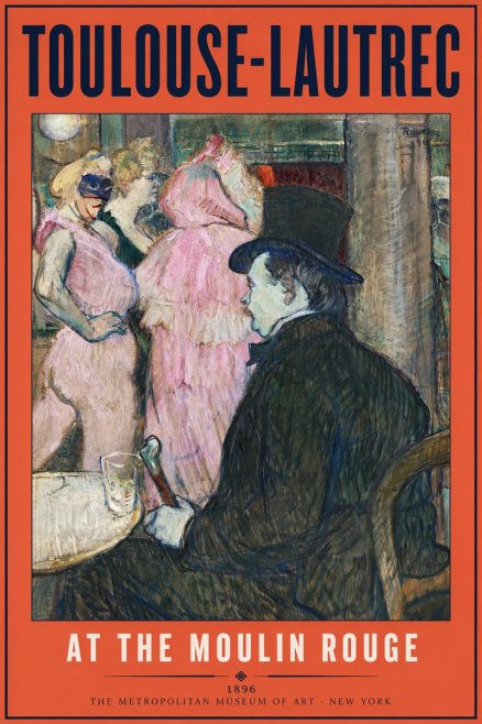 Toulouse-Lautrec At the Moulin Rouge VIII No4 - Poster