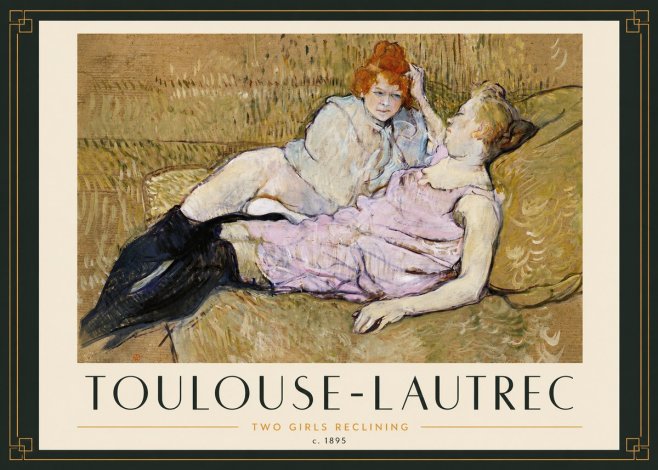 Toulouse-Lautrec Two Girls Reclining No3 - Poster