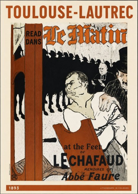 Toulouse-Lautrec At the Feet of the Scaffold Memoirs of Abbé Faure No2 - Poster