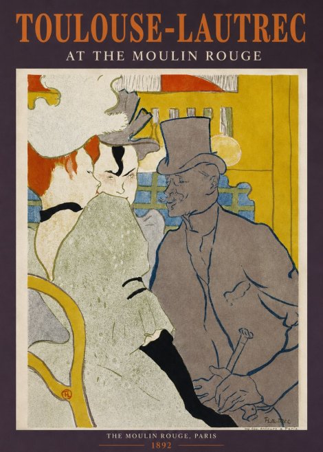 Toulouse-Lautrec At the Moulin Rouge IX No2 - Poster