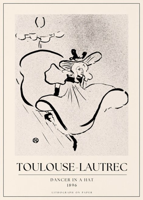Toulouse-Lautrec Dancer in a Hat No1 - Poster