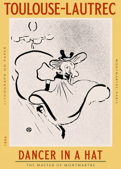 Toulouse-Lautrec Dancer in a Hat No2 - Poster