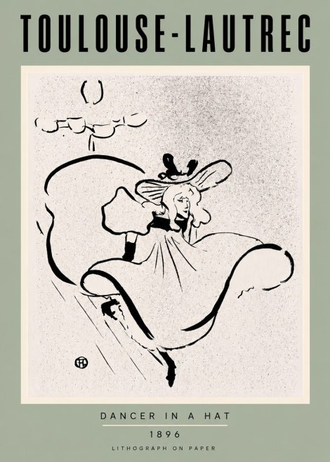 Toulouse-Lautrec Dancer in a Hat No3 - Poster