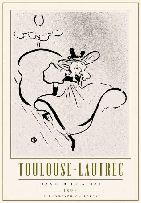 Toulouse-Lautrec Dancer in a Hat No6 - Poster