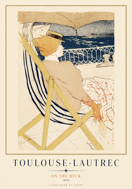 Toulouse-Lautrec On the Deck No1 - Poster