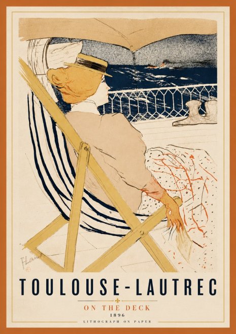 Toulouse-Lautrec On the Deck No4 - Poster