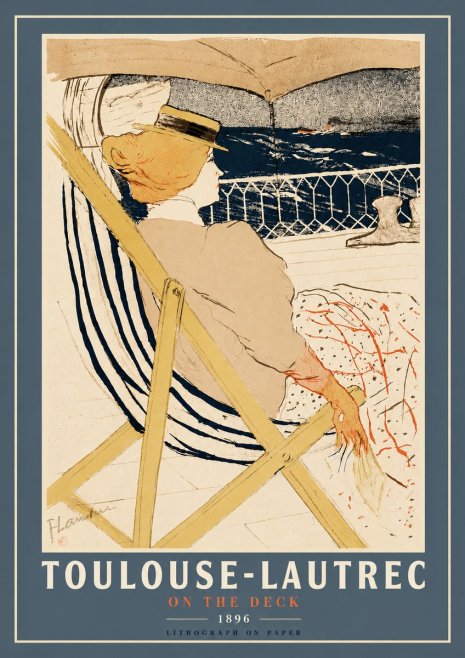 Toulouse-Lautrec On the Deck No6 - Poster