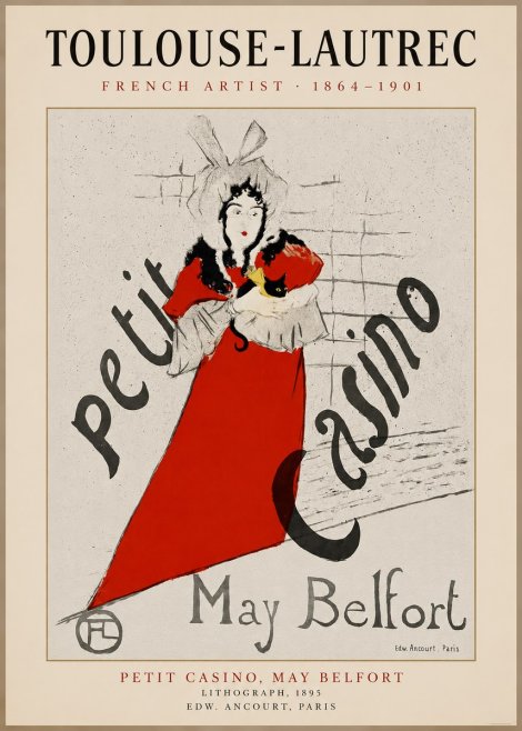 Toulouse-Lautrec Petit Casino, May Belfort No1 - Poster
