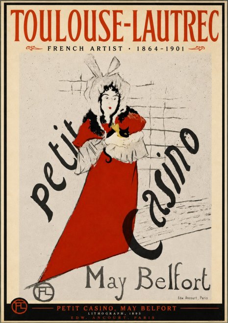 Toulouse-Lautrec Petit Casino, May Belfort No6 - Poster