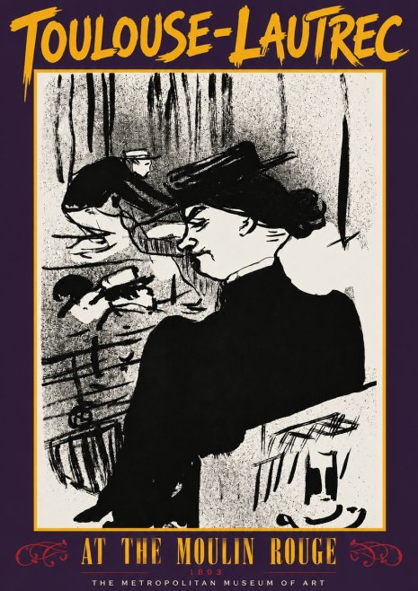 Toulouse-Lautrec At the Moulin Rouge XII No3 - Poster