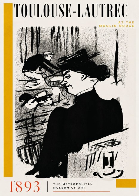 Toulouse-Lautrec At the Moulin Rouge XII No6 - Poster