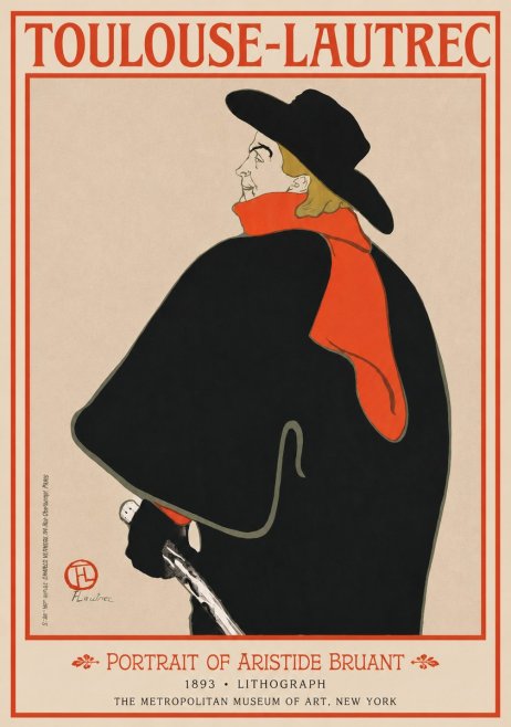 Toulouse-Lautrec Portrait of Aristide Bruant No2 - Poster