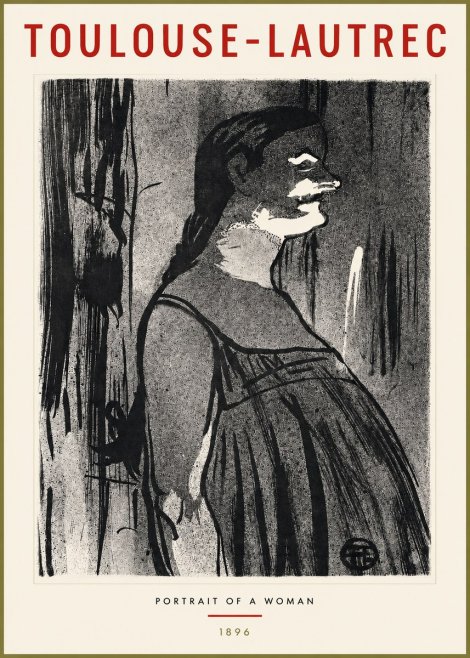 Toulouse-Lautrec Portrait of a Woman III No2 - Poster