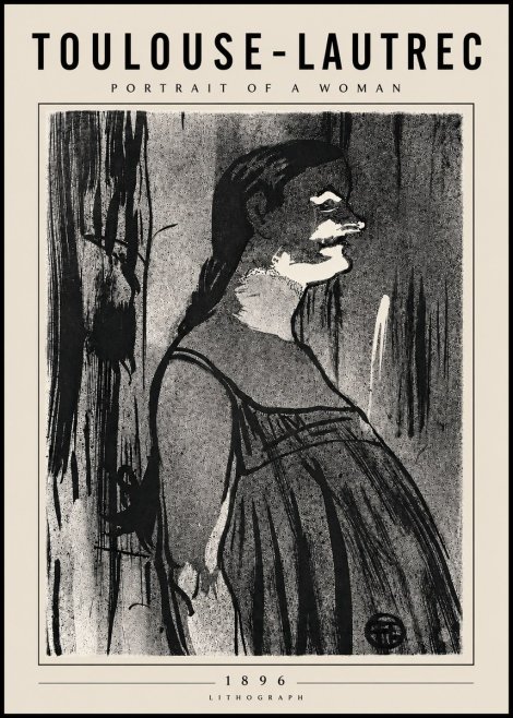 Toulouse-Lautrec Portrait of a Woman III No6 - Poster