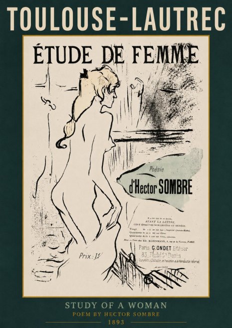 Toulouse-Lautrec Étude De Femme No2 - Poster