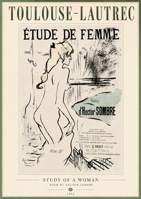 Toulouse-Lautrec Étude De Femme No3 - Poster