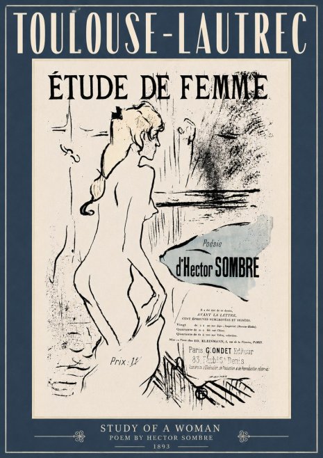 Toulouse-Lautrec Étude De Femme No4 - Poster