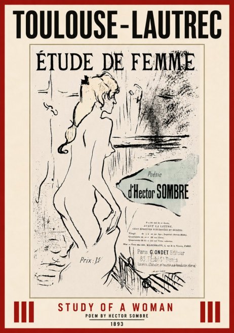 Toulouse-Lautrec Étude De Femme No5 - Poster