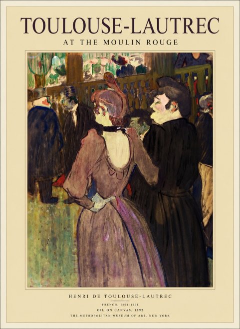 Toulouse-Lautrec At the Moulin Rouge XIV No1 - Poster