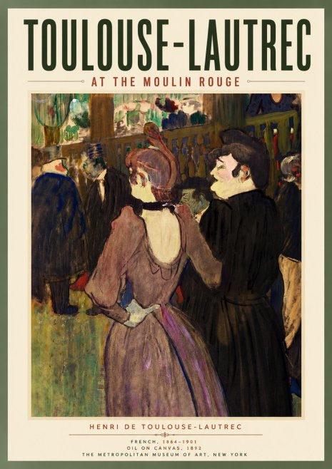 Toulouse-Lautrec At the Moulin Rouge XIV No6 - Poster