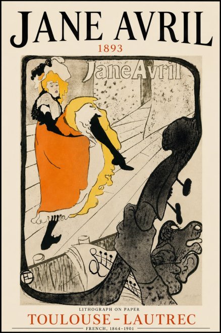 Toulouse-Lautrec Jane Avril II No3 - Poster