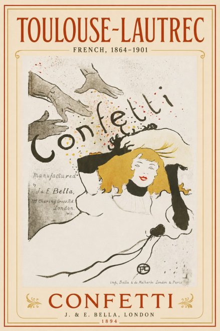 Toulouse-Lautrec Confetti No5 - Poster