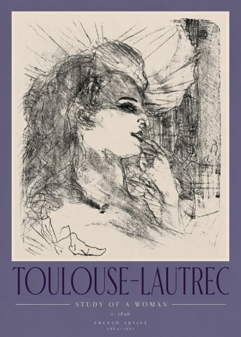 Toulouse-Lautrec Study of a Woman I No2 - Poster