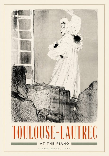 Toulouse-Lautrec At the Piano No4 - Poster