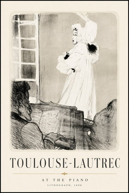 Toulouse-Lautrec At the Piano No6 - Poster